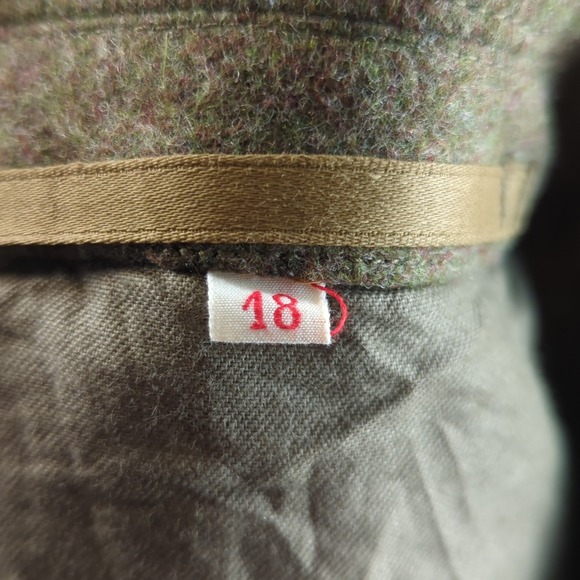 Vintage 80s German Military Field Jacket Mens Large Green Wool Bundeswehr Coat - Picture 4 of 10